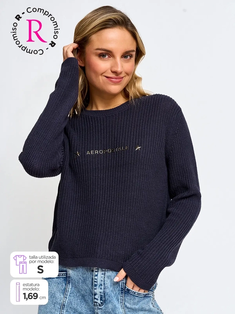 SWEATER MUJER AEROPOSTALE ALGODÓN  - 1
