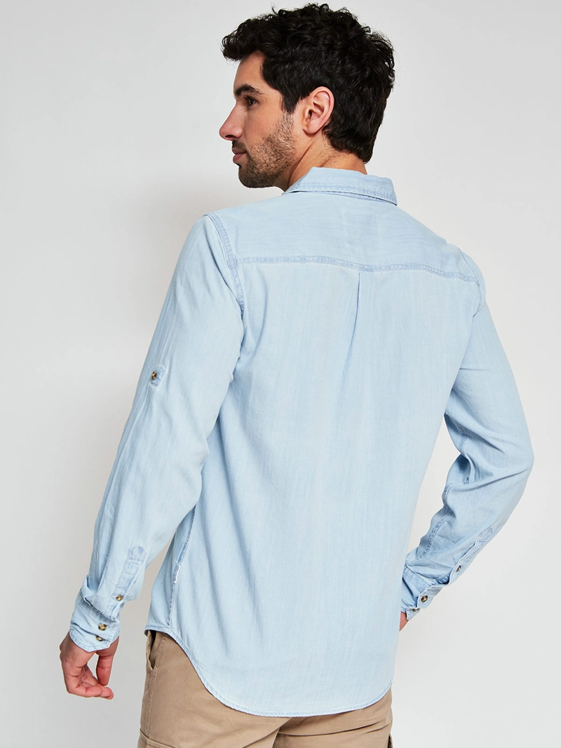 CAMISA HOMBRE ROBERT LEWIS ALGODÓN MANGA LARGA JASPEADA - 2
