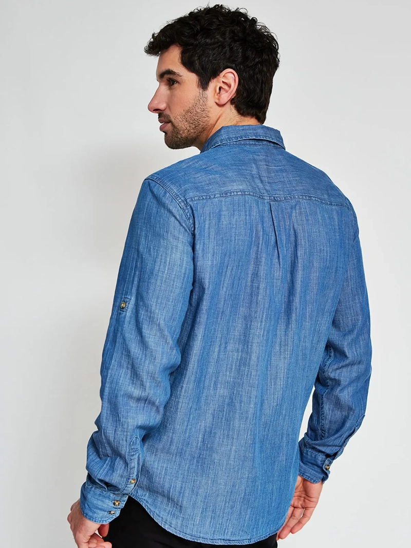 CAMISA HOMBRE ROBERT LEWIS ALGODÓN MANGA LARGA JASPEADA - 2
