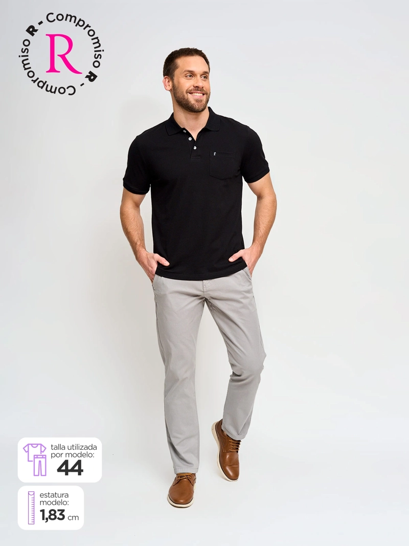 PANTALÓN HOMBRE CACHAREL ALGODÓN CHINO BÁSICO