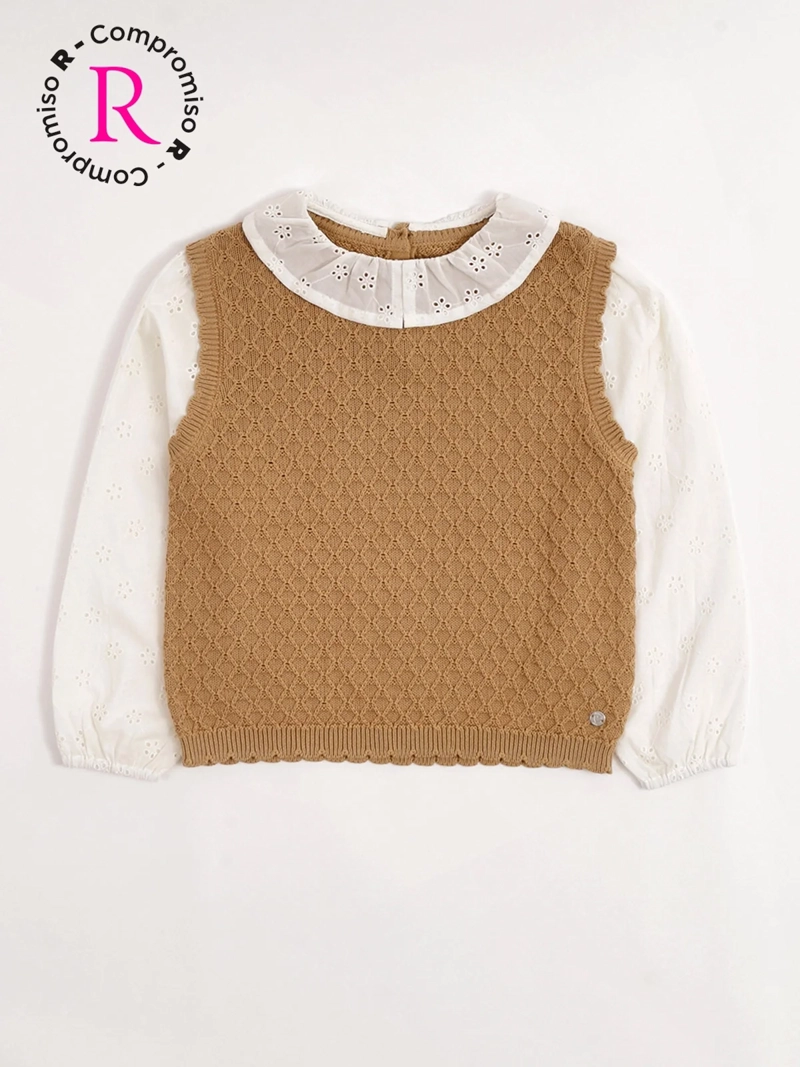 SWEATER NIÑA HARVEST MANGAS BRODERIE - 1