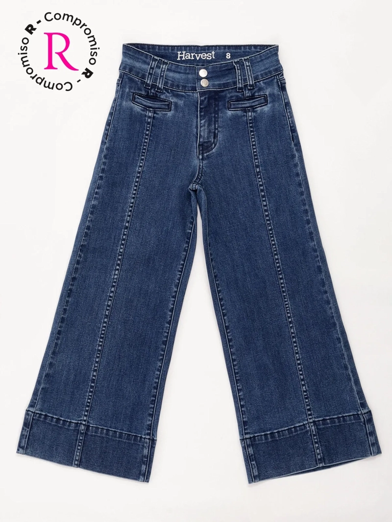 JEANS NIÑA HARVEST ALGODÓN WIDE LEG - 1