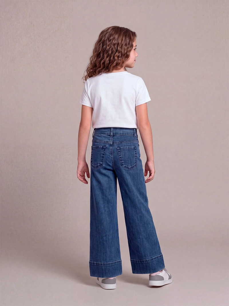 JEANS NIÑA HARVEST ALGODÓN WIDE LEG - 2