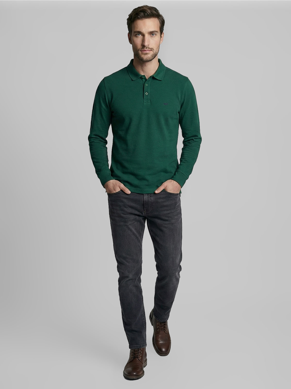 POLERA HOMBRE FEROUCH ALGODÓN MANGA LARGA - 4
