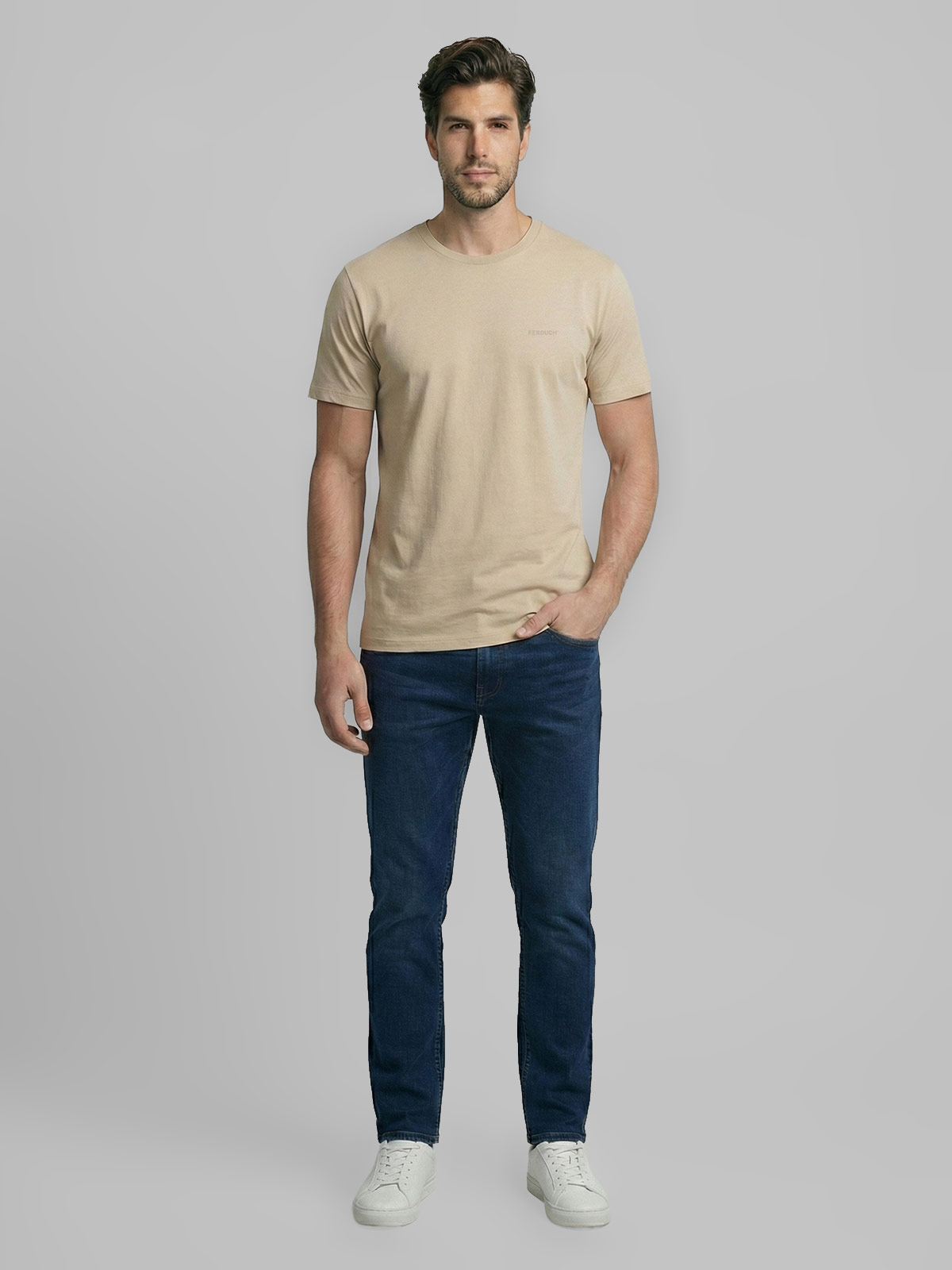 POLERA HOMBRE FEROUCH ALGODÓN MANGA CORTA - 4