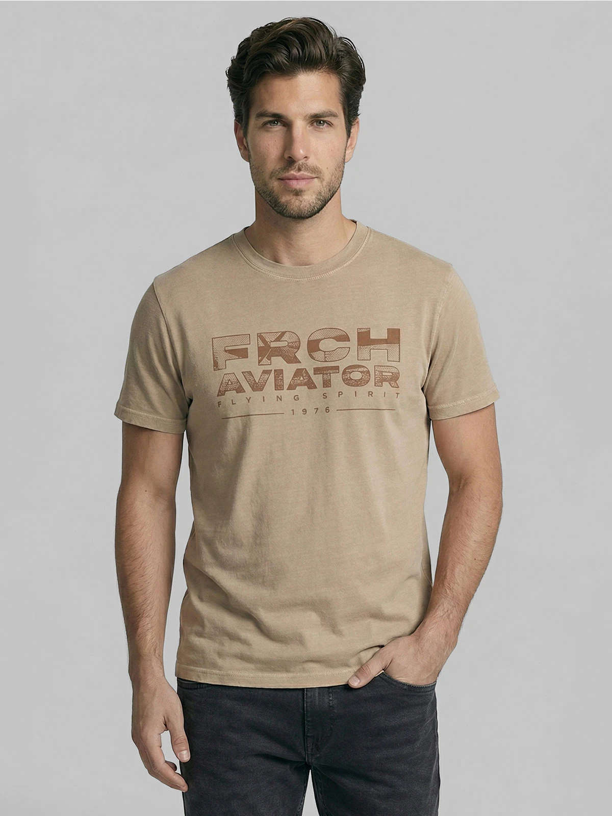 POLERA HOMBRE FEROUCH ALGODÓN MANGA CORTA - 1