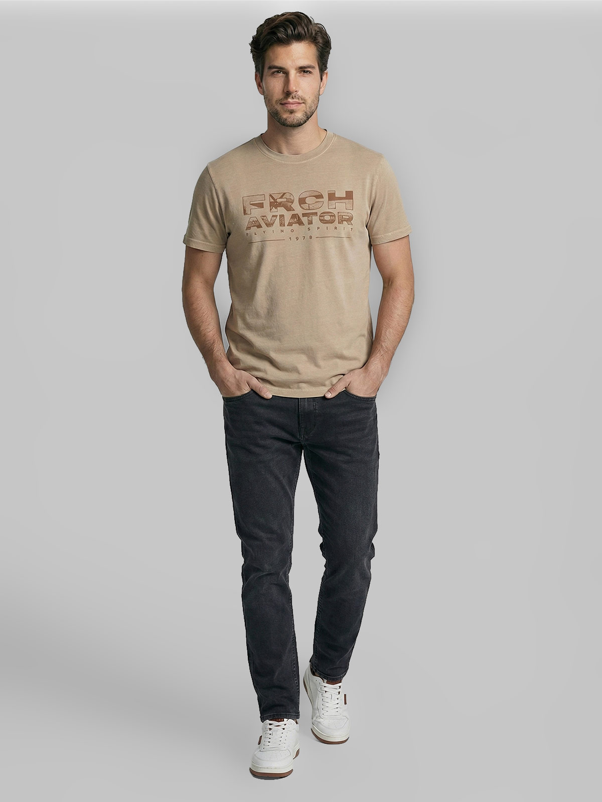 POLERA HOMBRE FEROUCH ALGODÓN MANGA CORTA - 4