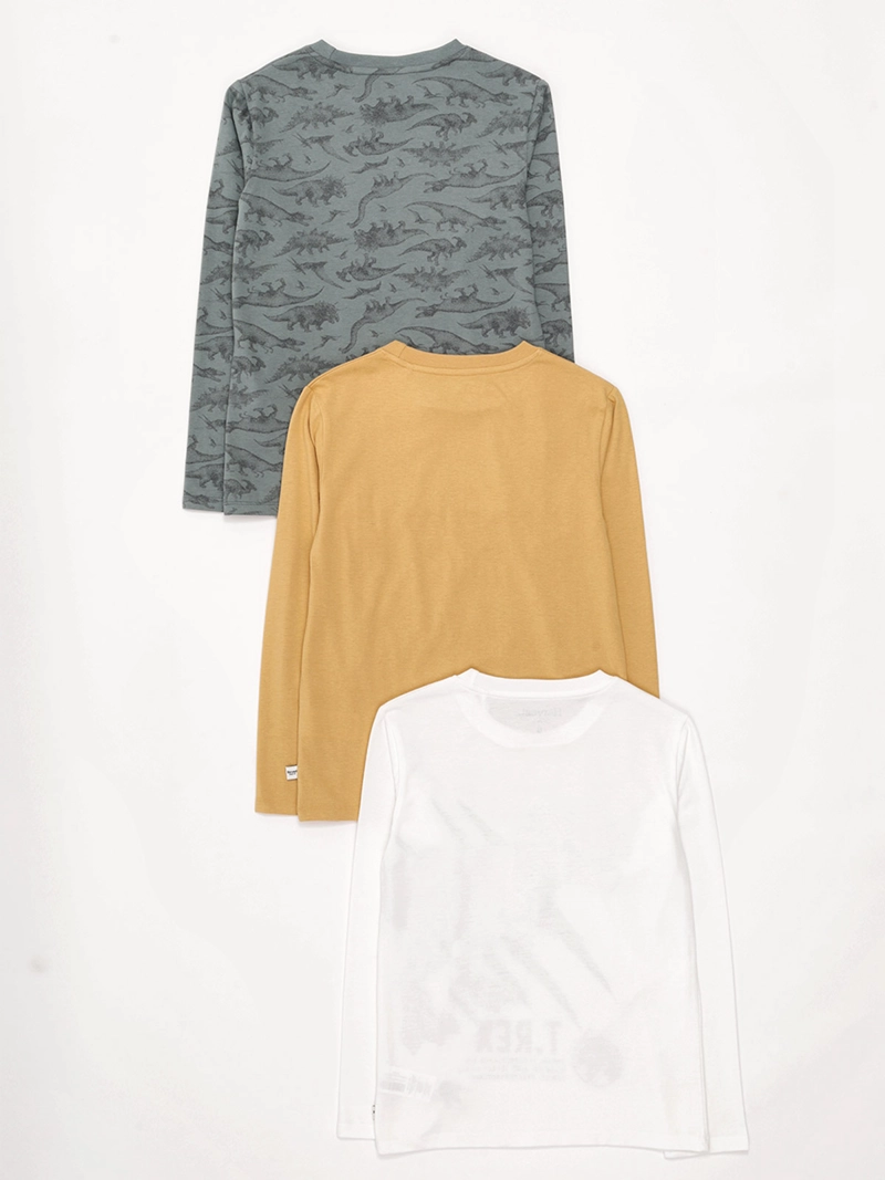 PACK X3 POLERA NIÑO HARVEST ALGODÓN MANGA LARGA - 2