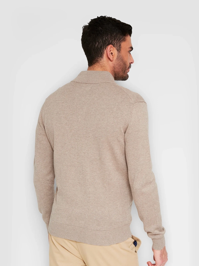 SWEATER HOMBRE CACHAREL ALGODÓN TEXTURA CIERRE - 2