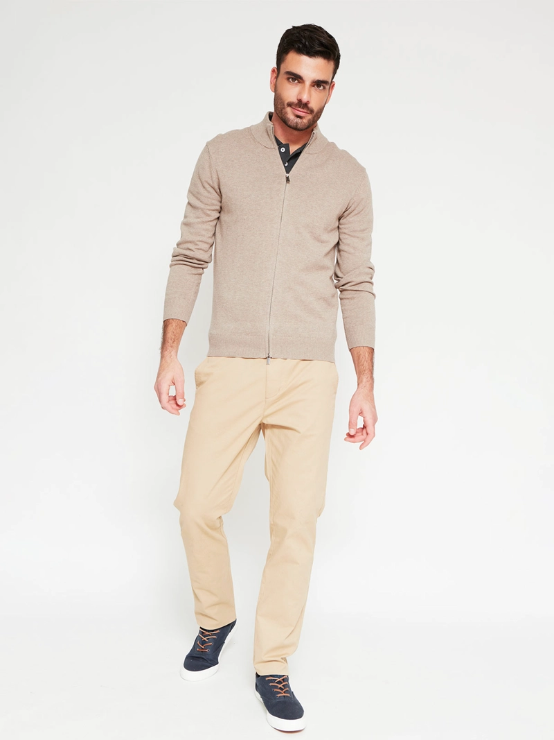 SWEATER HOMBRE CACHAREL ALGODÓN TEXTURA CIERRE - 4