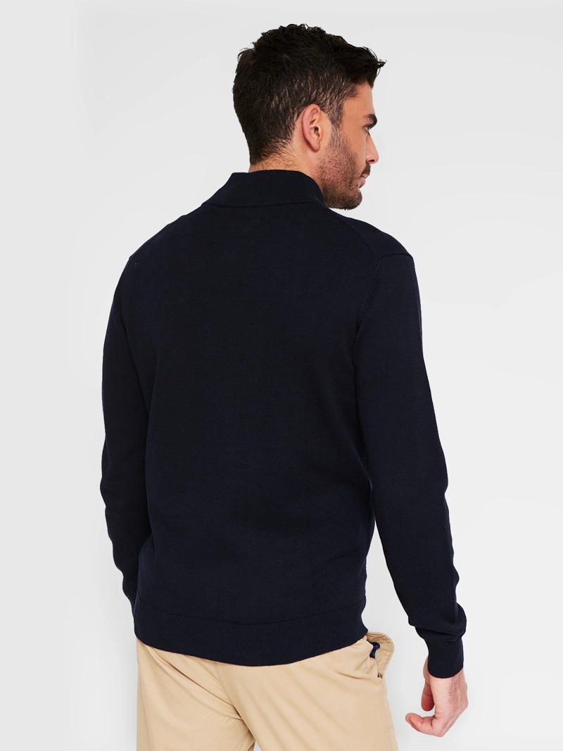 SWEATER HOMBRE CACHAREL ALGODÓN TEXTURA CIERRE - 2