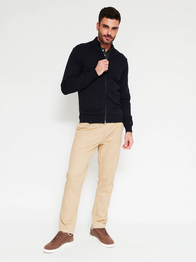 SWEATER HOMBRE CACHAREL ALGODÓN TEXTURA CIERRE - 4
