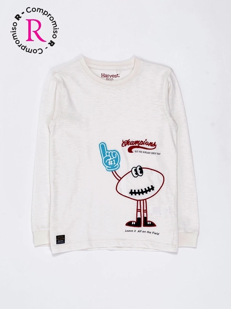 POLERA MANGA LARGA NIÑO HARVEST PELOTA - 3