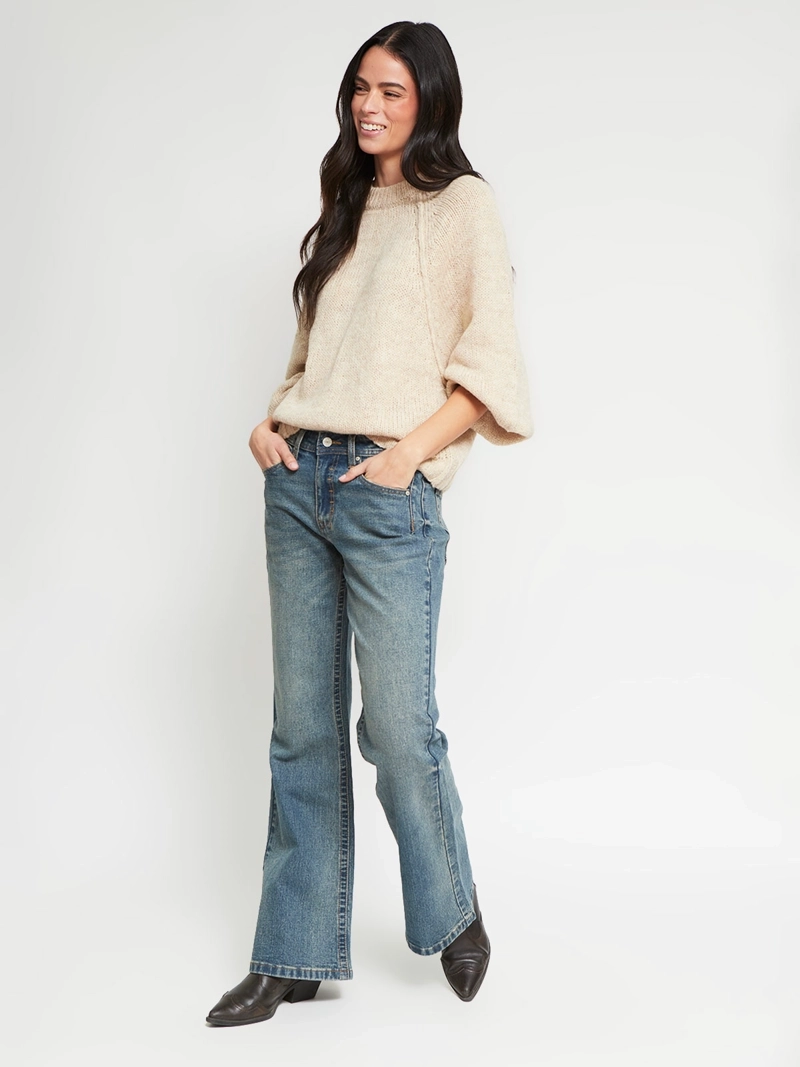 SWEATER MUJER INDEX MANGA LARGA BÁSICO - 5