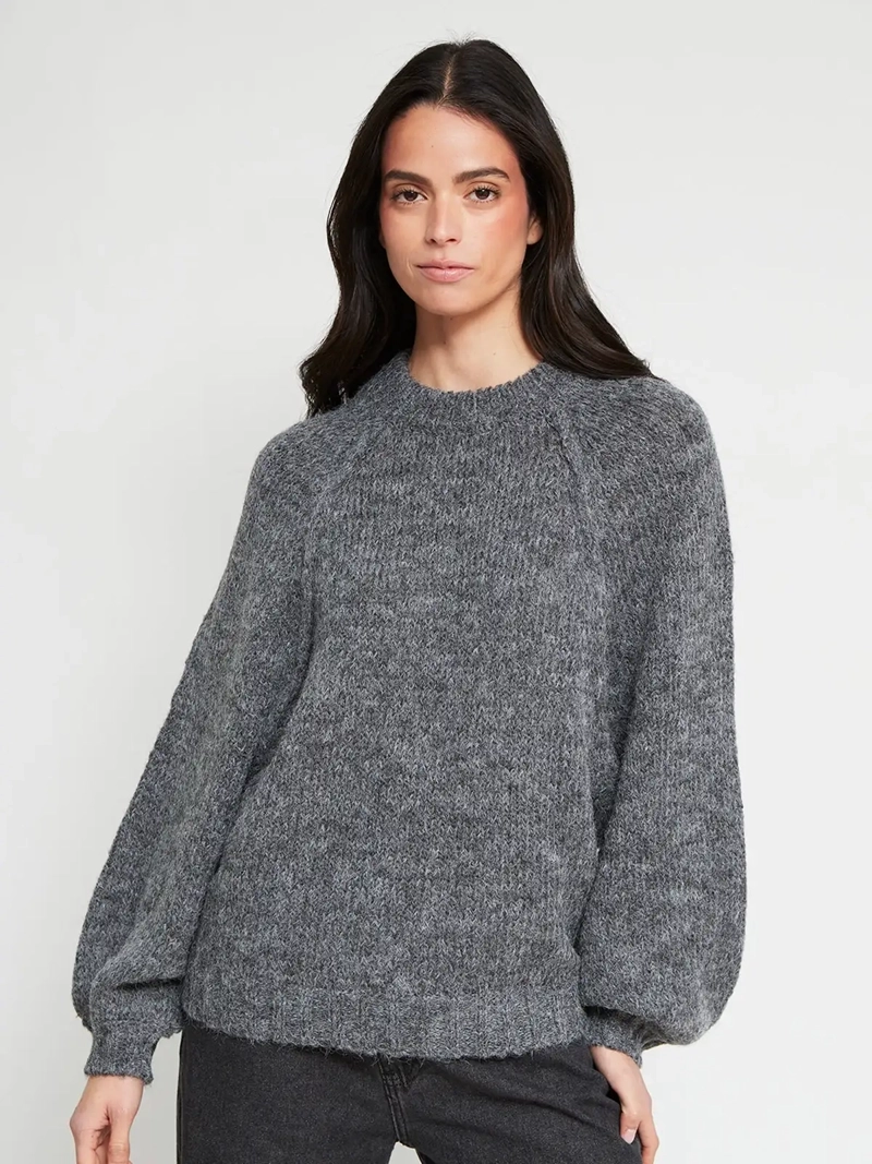 SWEATER MUJER INDEX MANGA LARGA BÁSICO - 2