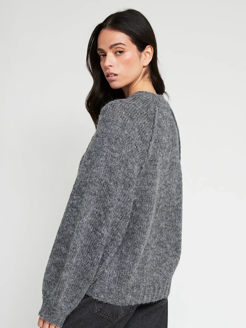 SWEATER MUJER INDEX MANGA LARGA BÁSICO - 3