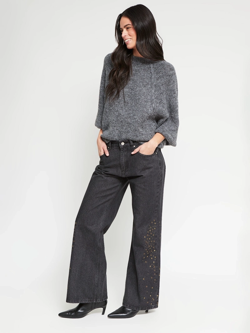 SWEATER MUJER INDEX MANGA LARGA BÁSICO - 5
