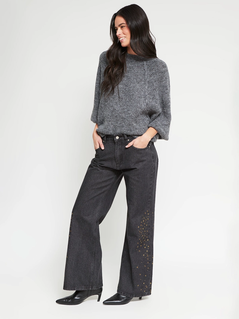 SWEATER MUJER INDEX MANGA LARGA BÁSICO - 5