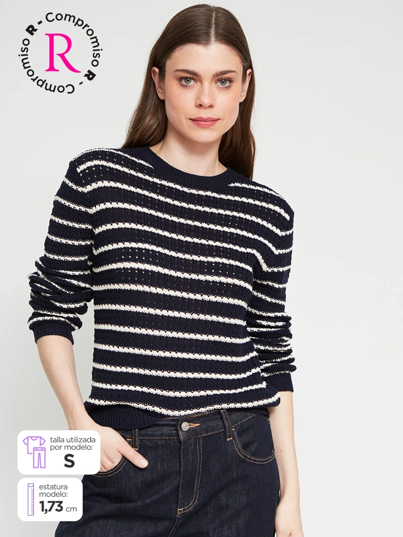 SWEATER MUJER MARQUIS ALGODÓN CALADO
