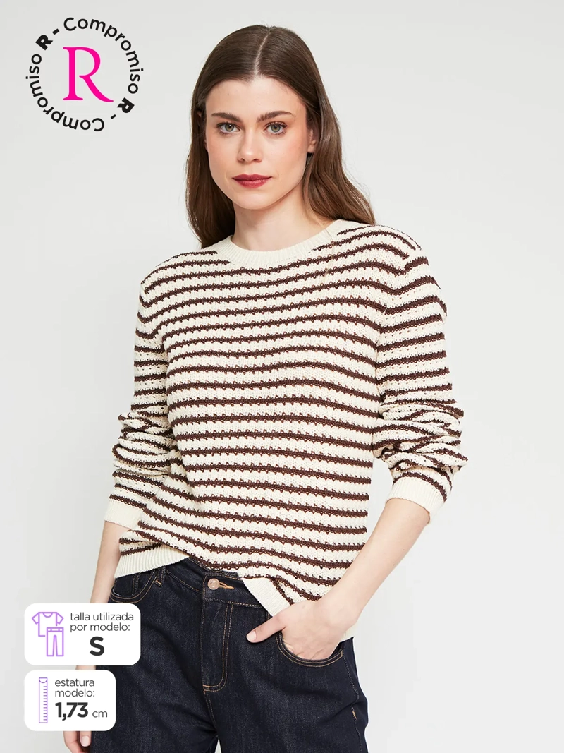 SWEATER MUJER MARQUIS ALGODÓN CALADO