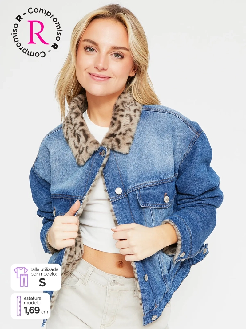 CHAQUETA MUJER INDEX ALGODÓN CORTA ANIMAL PRINT - 1