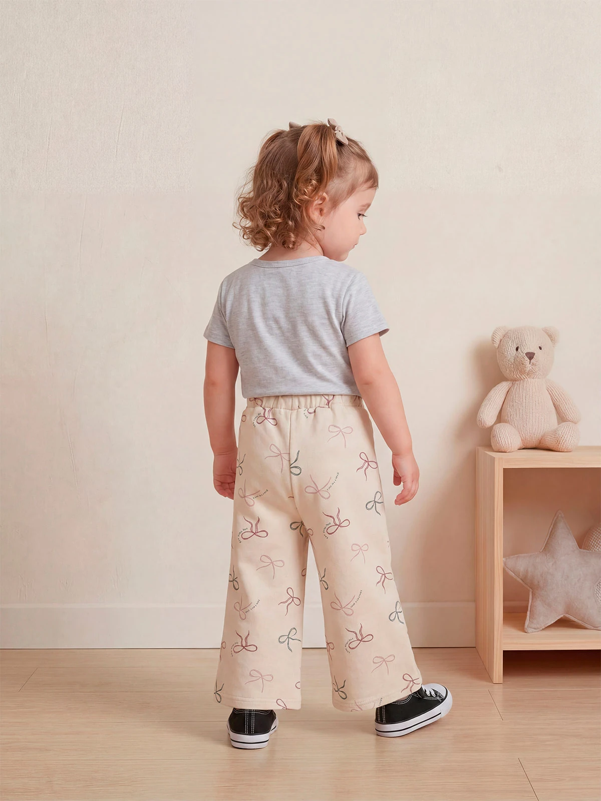 PANTALÓN DE BUZO NIÑA BABY HARVEST ALGODÓN ANCHO - 2