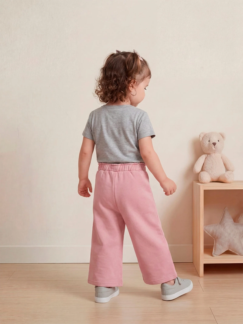 PANTALÓN DE BUZO NIÑA BABY HARVEST ALGODÓN ANCHO - 2