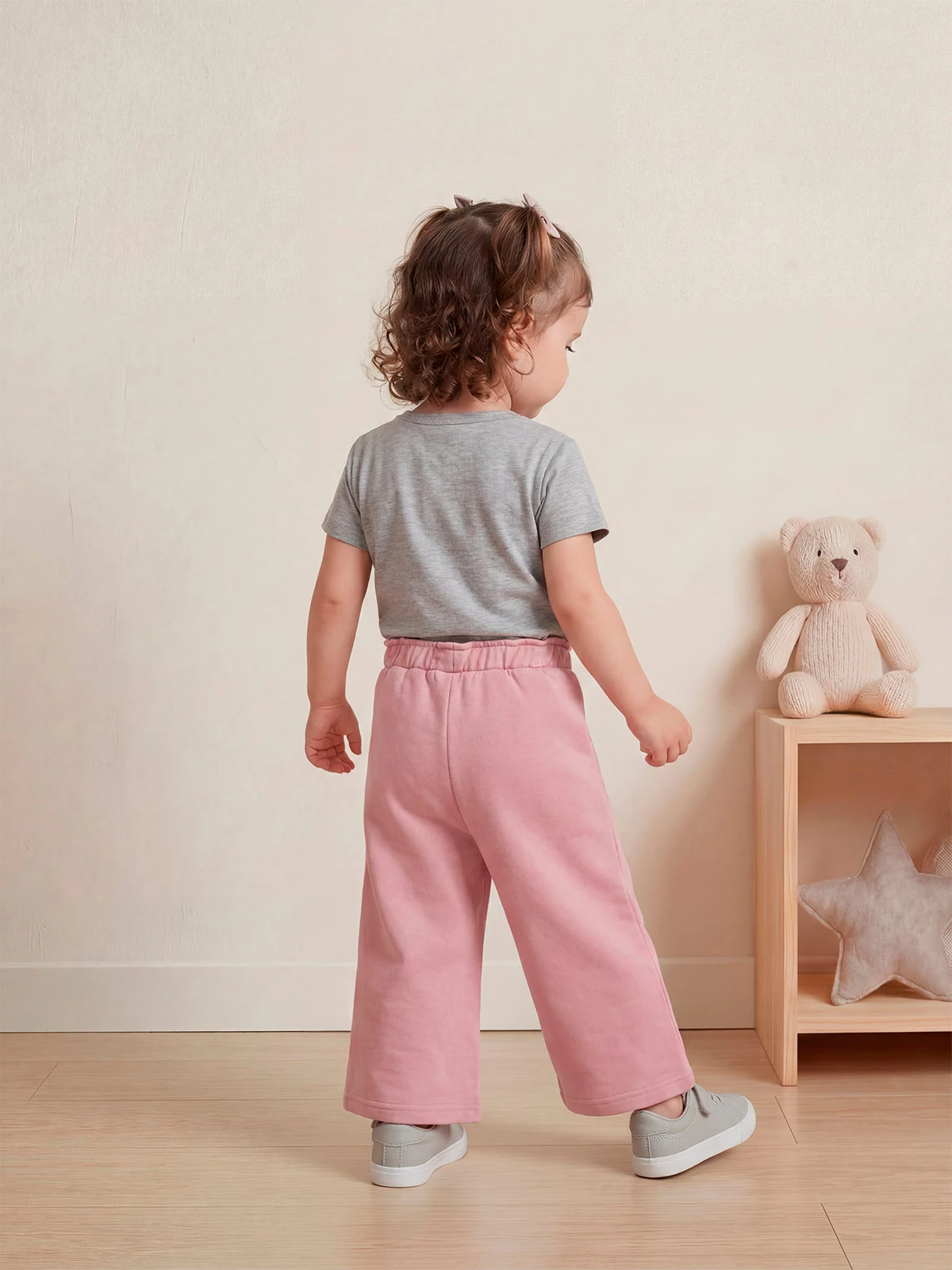 PANTALÓN DE BUZO NIÑA BABY HARVEST ALGODÓN ANCHO - 2