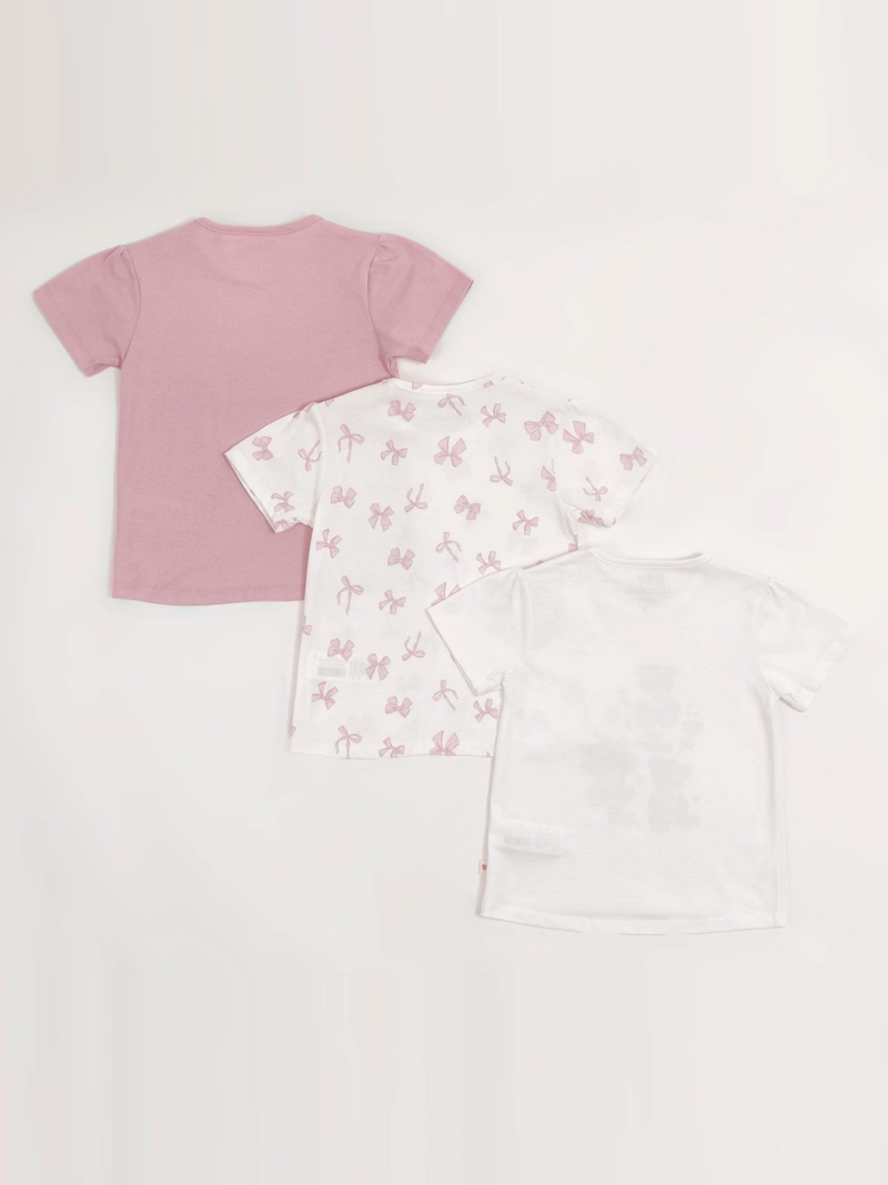PACK X3 POLERA NIÑA BABY HARVEST ALGODÓN MANGA CORTA - 2