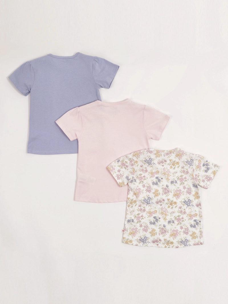 PACK X3 POLERA NIÑA BABY HARVEST ALGODÓN MANGA CORTA - 2