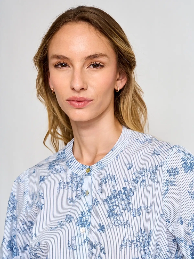BLUSA MUJER REGATTA ALGODÓN CUELLO MAO MANGA LARGA - 4