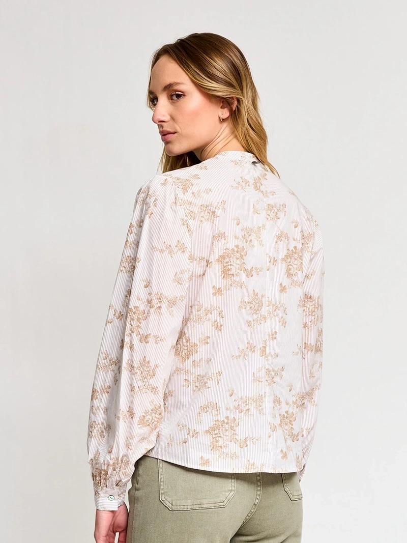 BLUSA MUJER REGATTA ALGODÓN CUELLO MAO MANGA LARGA - 3