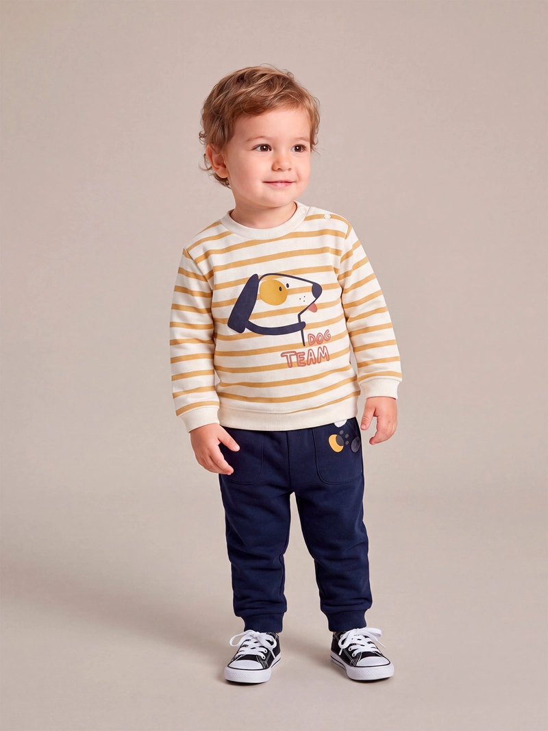 CONJUNTO POLERÓN + PANTALÓN DE BUZO NIÑO BABY HARVEST  - 1