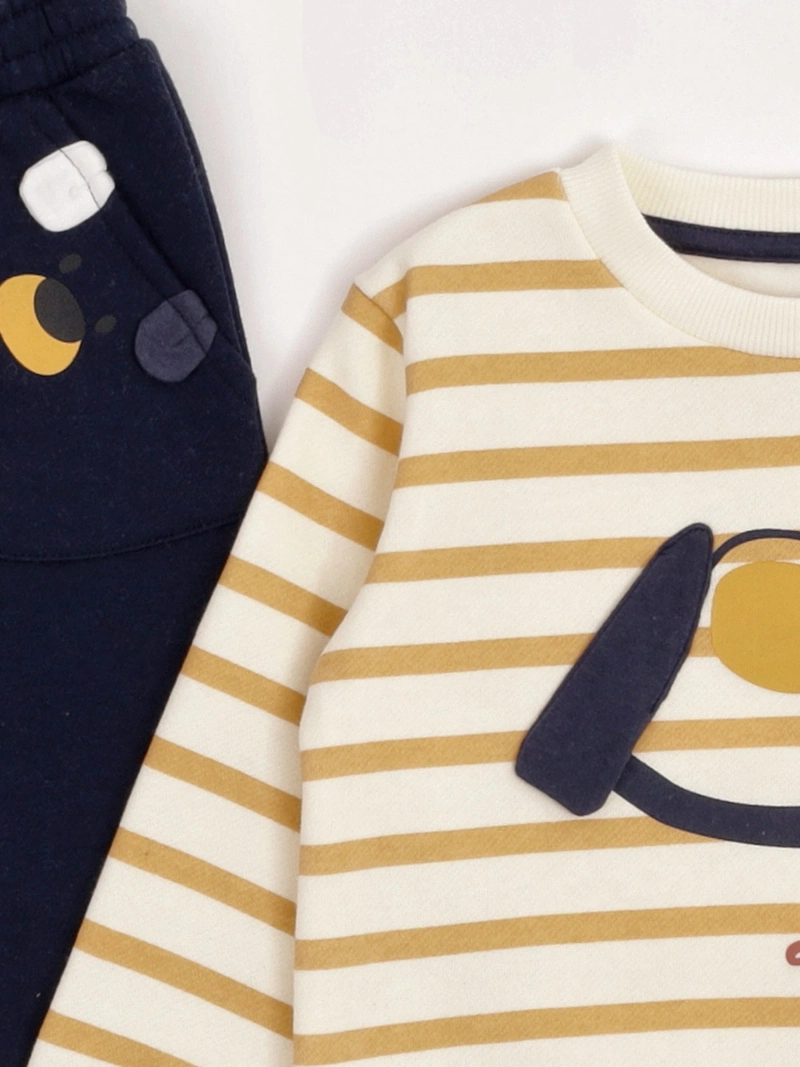 CONJUNTO POLERÓN + PANTALÓN DE BUZO NIÑO BABY HARVEST  - 5