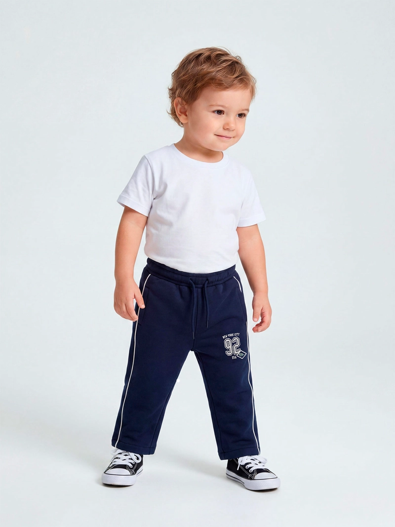 PANTALÓN DE BUZO NIÑO BABY HARVEST ALGODÓN RECTO - 1
