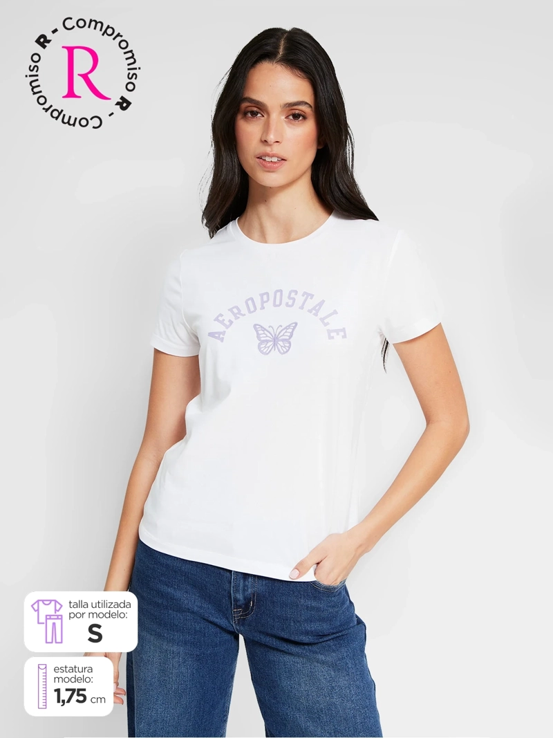 POLERA MUJER AEROPOSTALE ALGODÓN  - 1
