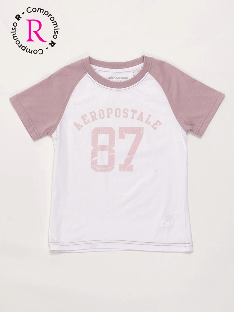 POLERA NIÑA AEROPOSTALE ALGODÓN MANGA CORTA - 1
