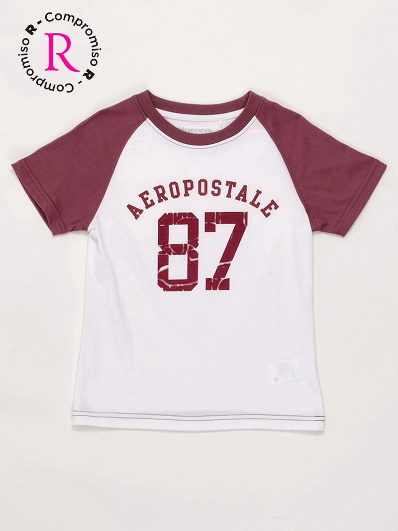 POLERA NIÑA AEROPOSTALE ALGODÓN MANGA CORTA