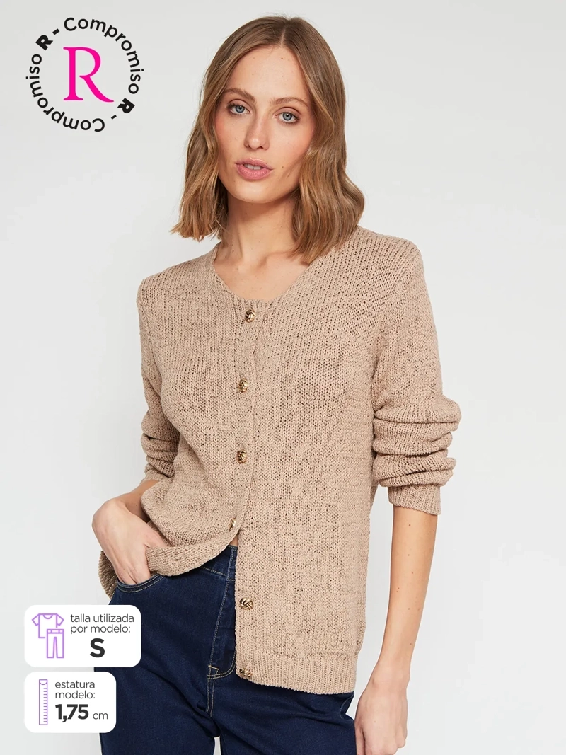 SWEATER MUJER MARQUIS ALGODÓN BOTONES