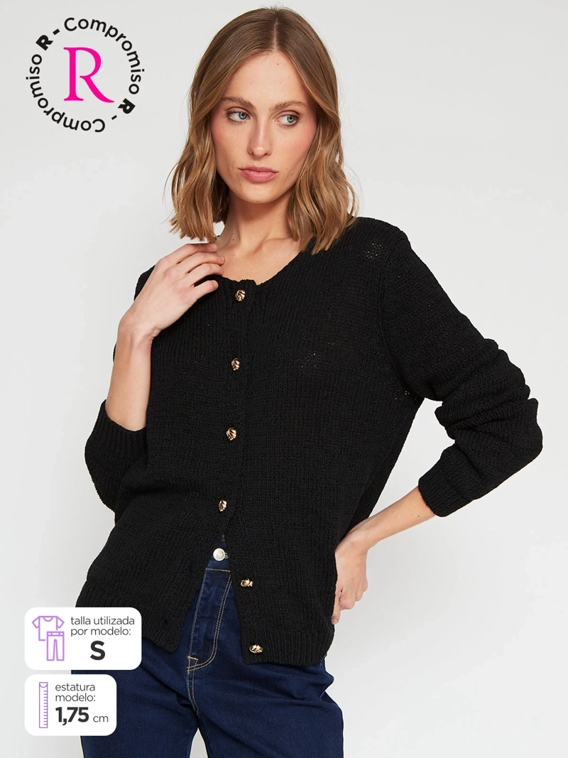 SWEATER MUJER MARQUIS ALGODÓN BOTONES