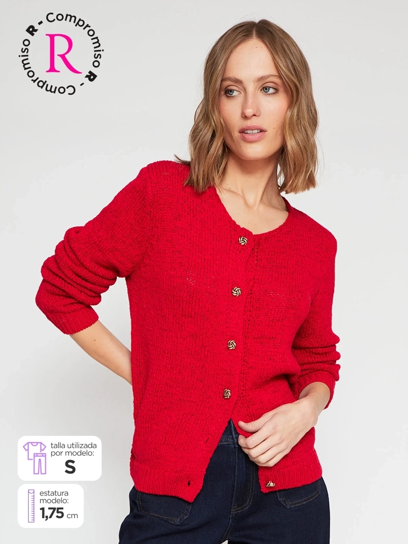 SWEATER MUJER MARQUIS ALGODÓN BOTONES