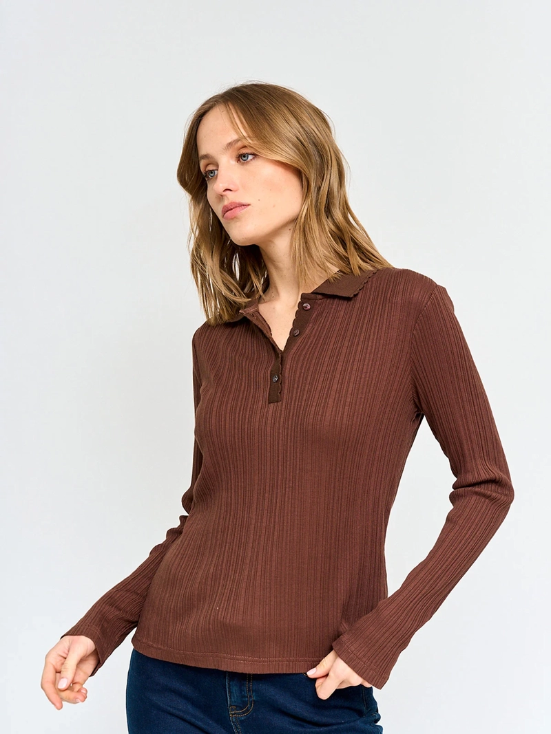 POLERA MUJER REGATTA ALGODÓN MANGA LARGA - 2