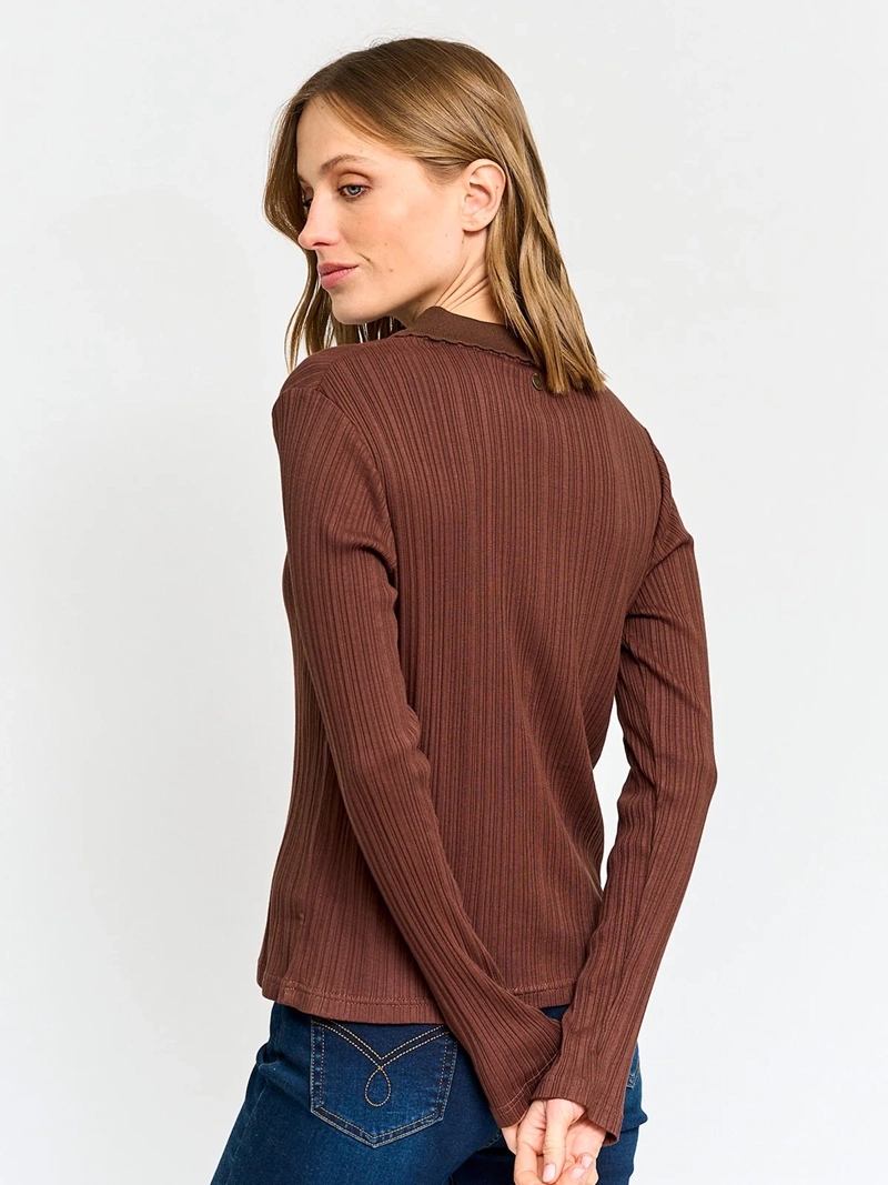 POLERA MUJER REGATTA ALGODÓN MANGA LARGA - 3
