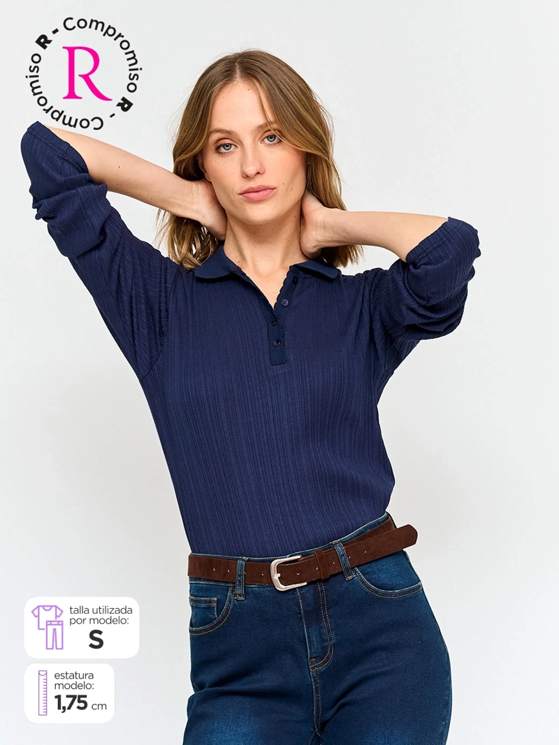 POLERA MUJER REGATTA ALGODÓN MANGA LARGA - 1