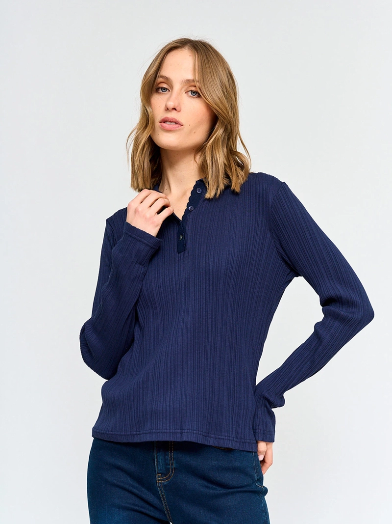 POLERA MUJER REGATTA ALGODÓN MANGA LARGA - 2