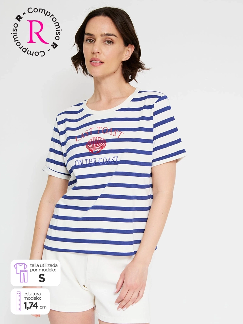 POLERA MUJER REGATTA ALGODÓN MANGA CORTA PRINT