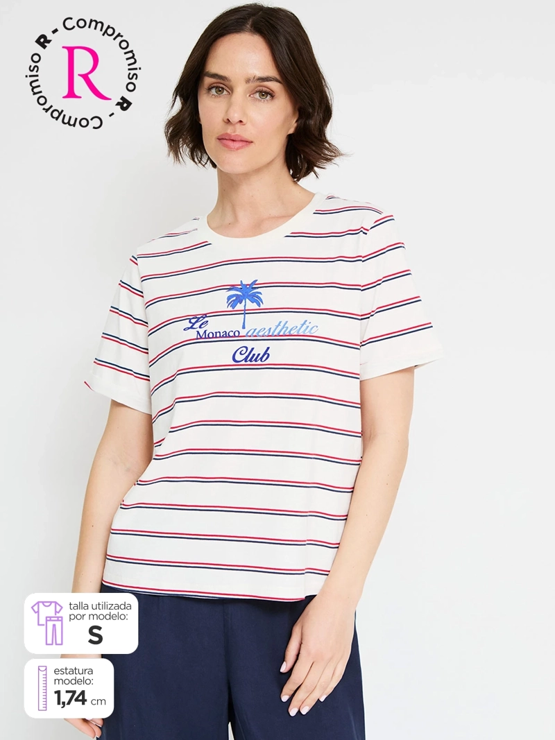 POLERA MUJER REGATTA ALGODÓN MANGA CORTA PRINT