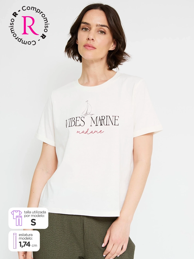 POLERA MUJER REGATTA ALGODÓN MANGA CORTA PRINT
