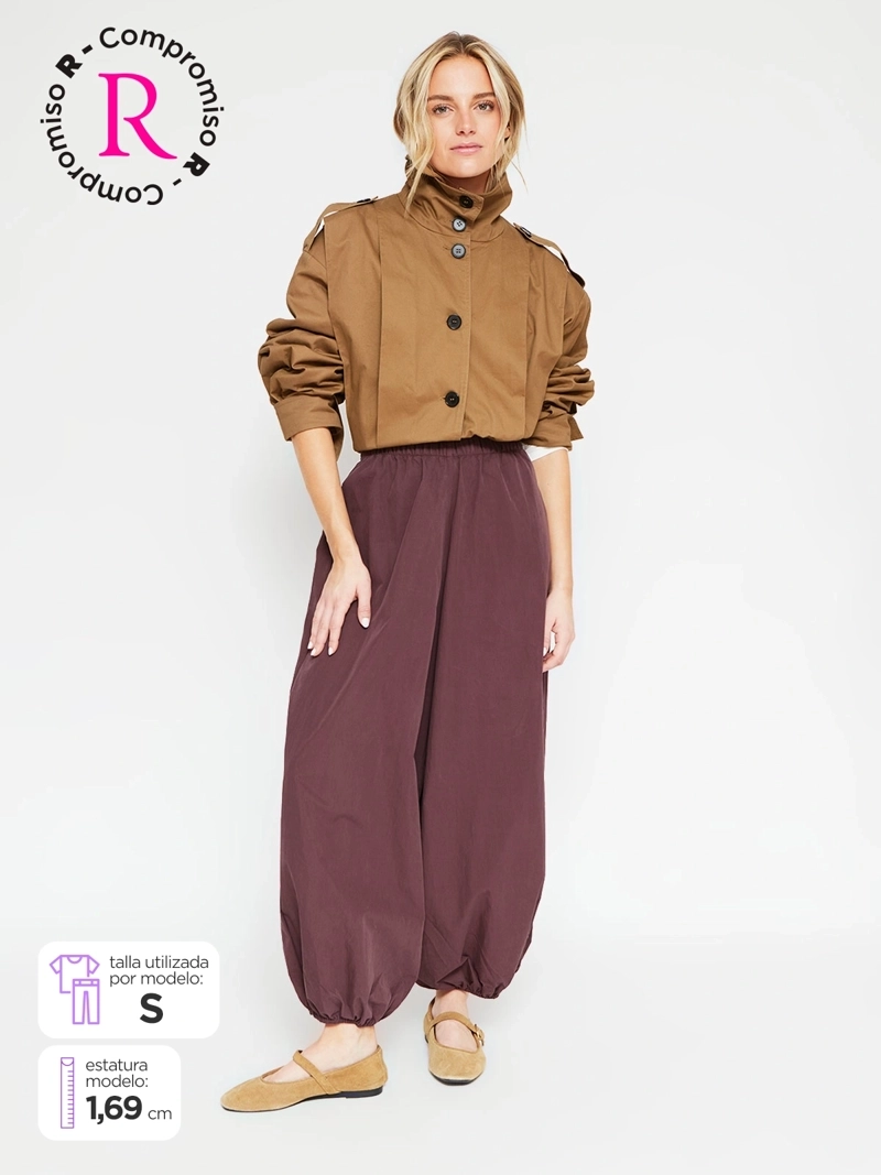 PANTALÓN MUJER INDEX ALGODÓN BOMBACHO - 1