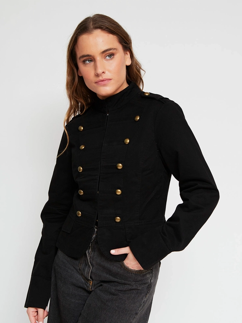 CHAQUETA MUJER INDEX ALGODÓN CORTA DOBLE BOTÓN - 3